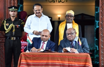 Signature of agreements between India and Comoros, 11th October 2019